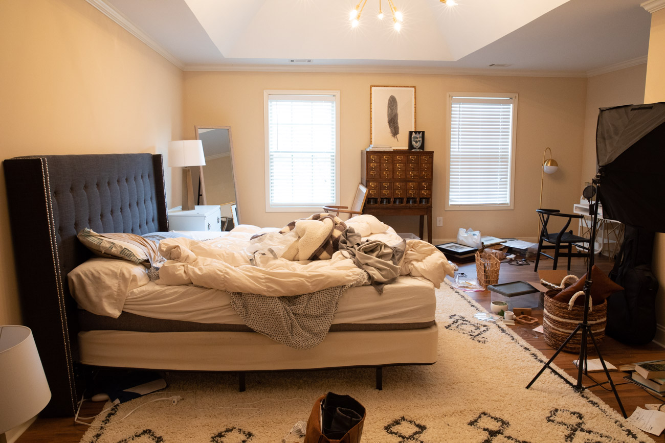 Before - Cluttered space