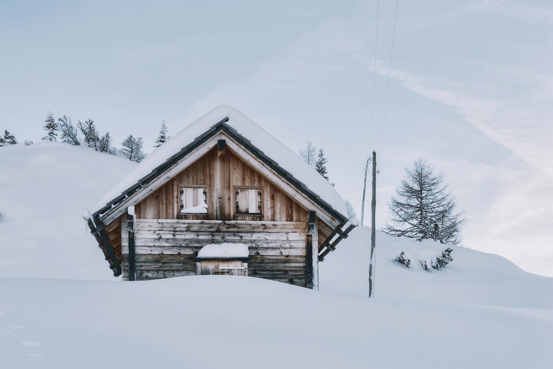 Before - Property covered in snow